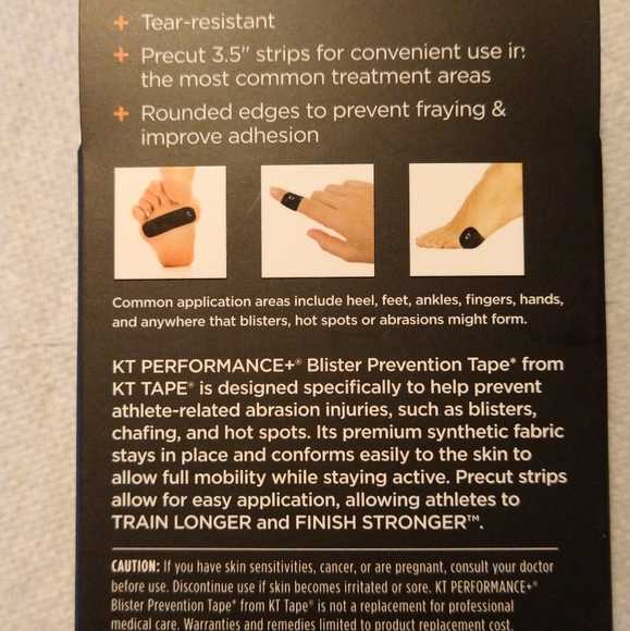 Blister prevention tape strips (black) - Picture 2 of 5